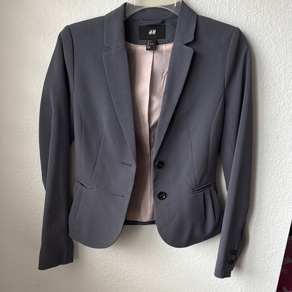 H&M Women's Grey Blazer Jacket